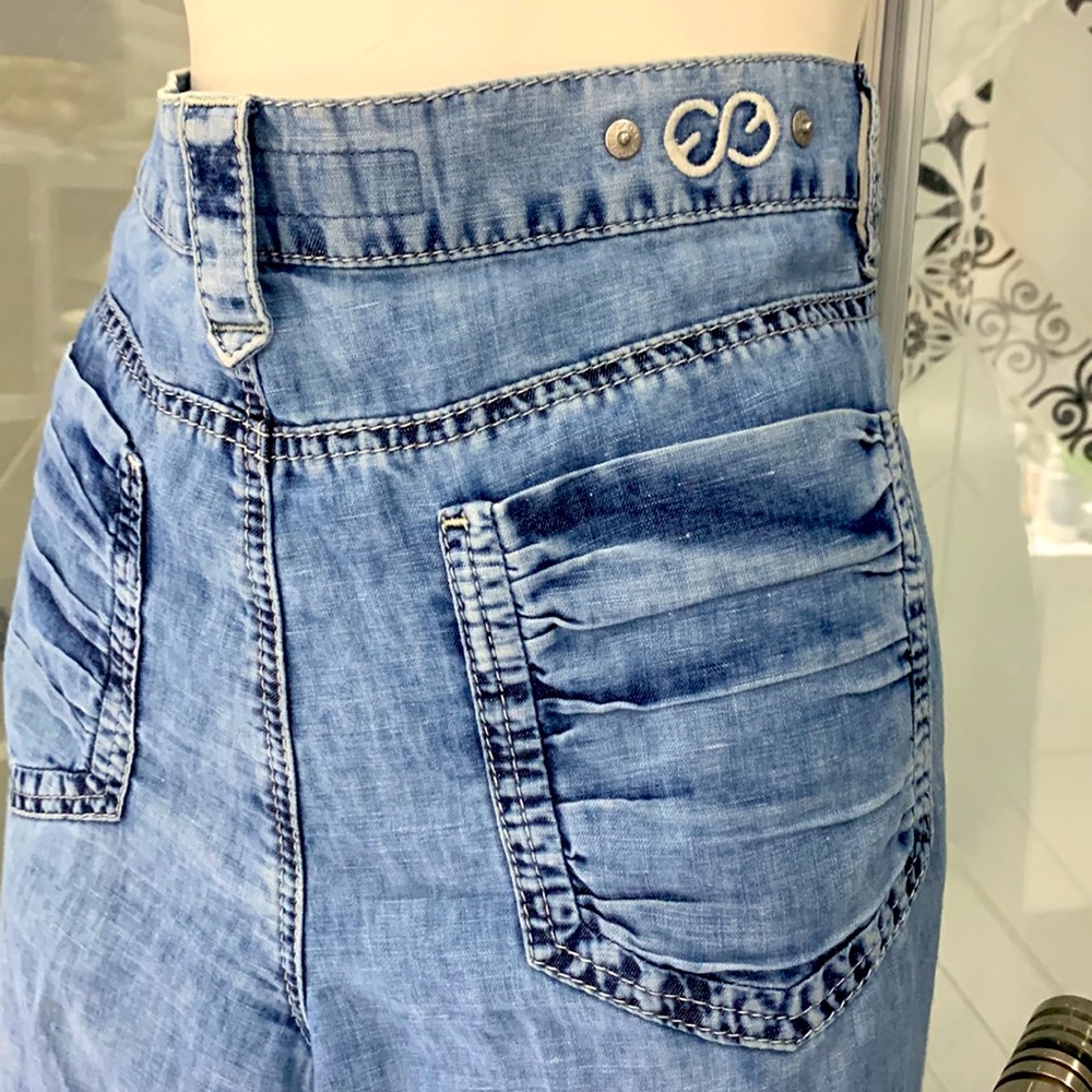 RARE Escada Sport Tina Linen&Cotton Blend Drawstring Jeans - Picture 7 of 17
